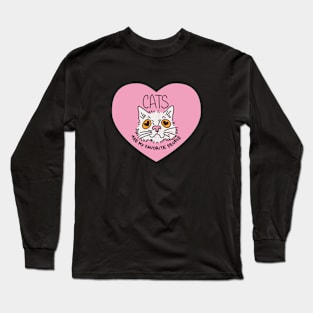 cats are my favorite people Long Sleeve T-Shirt